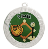 2 3/4" Silver Frame Medal: T-Ball