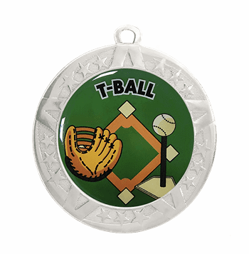 Silver T-Ball Award Medal, 2 3/4" - Click to enlarge