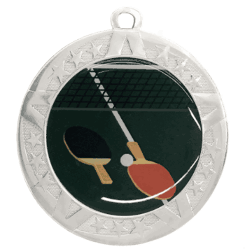 2 3/4" Silver Frame Medal: Table Tennis - Click to enlarge