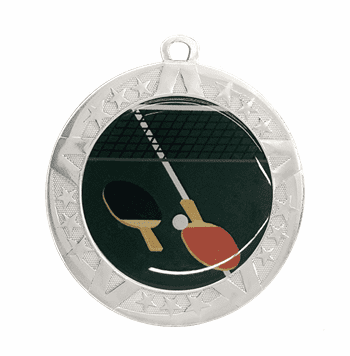 Table Tennis Award Medal - Silver Frame, 2 3/4" - Click to enlarge