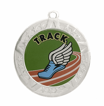 Silver Track Award Medal, 2 3/4" - Click to enlarge