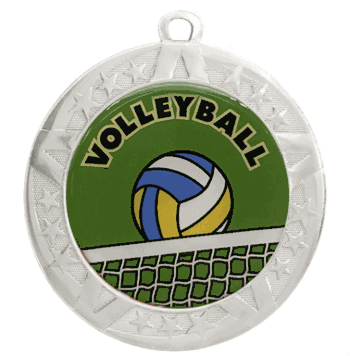 2 3/4" Silver Frame Medal: Volleyball - Click to enlarge