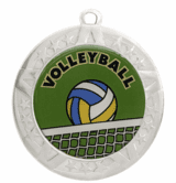 2 3/4" Silver Frame Medal: Volleyball