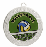 Volleyball Award Medal - Silver Frame, 2 3/4"