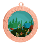 2 3/4" T-Series Medal with Bronze Frame: 2 3/4" Medal with Bronze Frame