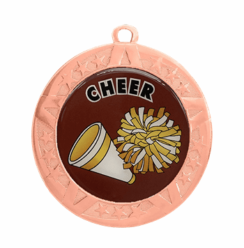 Cheer / Spirit Award Medal - Bronze Frame, 2 3/4" - Click to enlarge