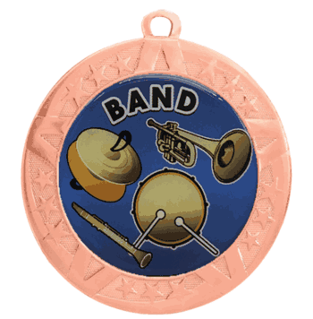 2 3/4" T-Series Medal with Bronze Frame: Band - Click to enlarge