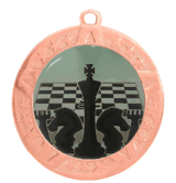 2 3/4" T-Series Medal with Bronze Frame: Chess