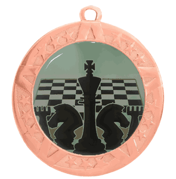 2 3/4" T-Series Medal with Bronze Frame: Chess - Click to enlarge