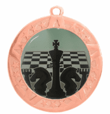 Chess Award Medal - Bronze Frame, 2 3/4"