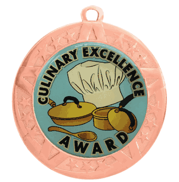 2 3/4" T-Series Medal with Bronze Frame: Culinary - Click to enlarge