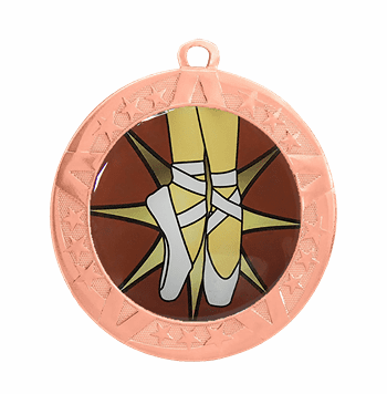 Dance Award Medal - Bronze Frame, 2 3/4" - Click to enlarge
