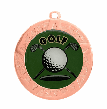 Golf Medal - Bronze Frame, 2 3/4" - Click to enlarge
