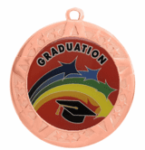 2 3/4" T-Series Medal with Bronze Frame: Graduation