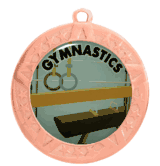 2 3/4" T-Series Medal with Bronze Frame: Gymnastics