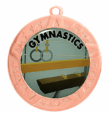 Gymnastics Award Medal - Bronze Frame, 2 3/4"