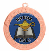 Honor Roll Award Medal - Bronze Frame, 2 3/4"