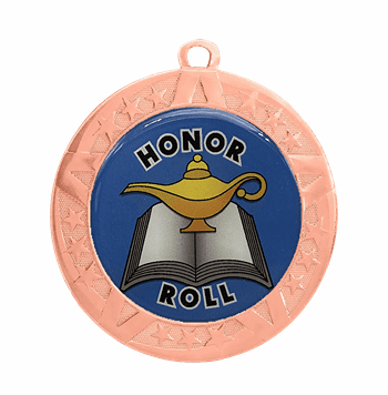Honor Roll Award Medal - Bronze Frame, 2 3/4" - Click to enlarge