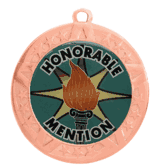 2 3/4" T-Series Medal with Bronze Frame: Honorable