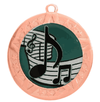 2 3/4" T-Series Medal with Bronze Frame: Music - Click to enlarge