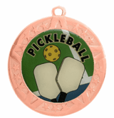 Pickleball Award Medal - Bronze Frame, 2 3/4"