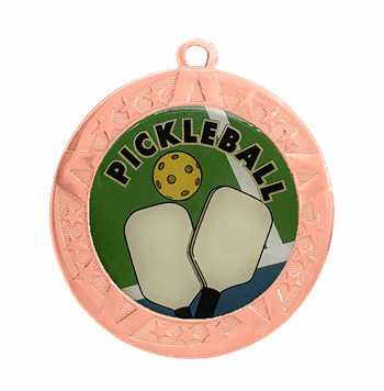 Pickleball Award Medal - Bronze Frame, 2 3/4" - Click to enlarge