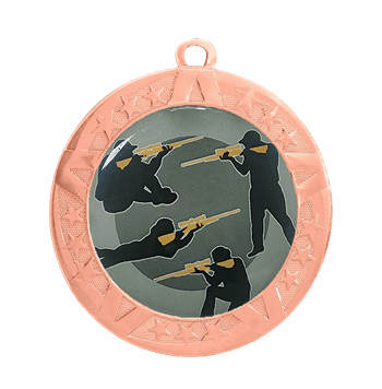 Rifle Award Medal - Bronze Frame, 2 3/4" - Click to enlarge