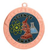 2 3/4" T-Series Medal with Bronze Frame: Science