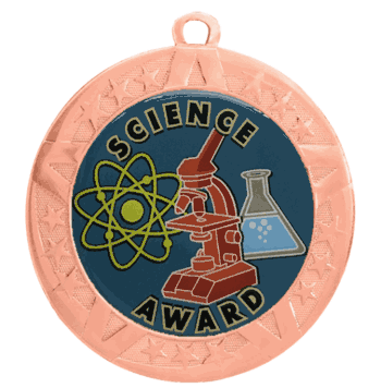 2 3/4" T-Series Medal with Bronze Frame: Science - Click to enlarge