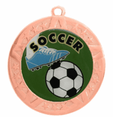 Soccer Medal - Bronze Frame, 2 3/4"