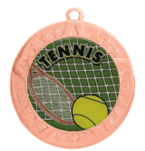 2 3/4" T-Series Medal with Bronze Frame: Tennis