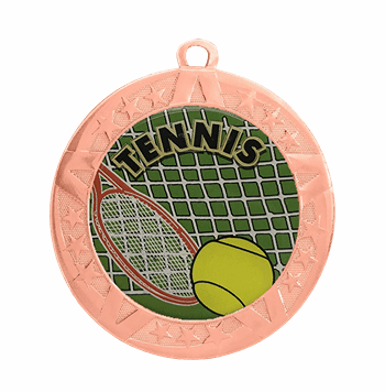 Tennis Award Medal - Bronze Frame, 2 3/4" - Click to enlarge