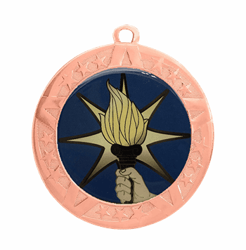 Torch Award Medal - Bronze Frame, 2 3/4" - Click to enlarge