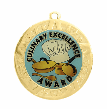 2 3/4" T-Series Medal with Gold Frame: Culinary - Click to enlarge