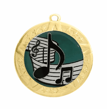 Gold Music Award Medal, 2 3/4" - Click to enlarge