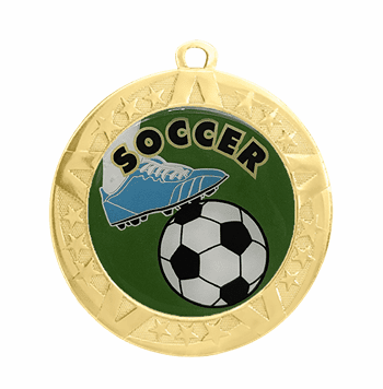 Soccer Medal - Gold Frame, 2 3/4" - Click to enlarge