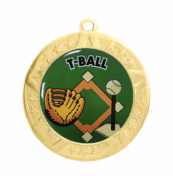T-Ball Award Medal - Gold Frame, 2 3/4" - Click to enlarge