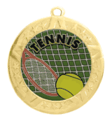 2 3/4" T-Series Medal with Gold Frame: Tennis