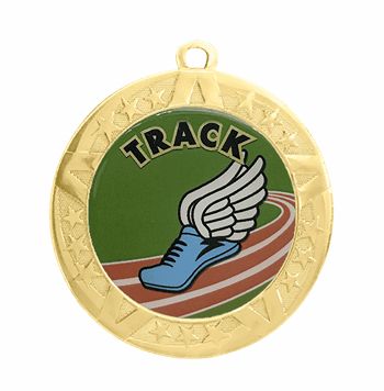 Gold Track Award Medal, 2 3/4" - Click to enlarge