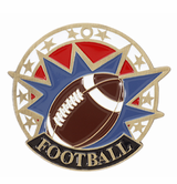 2" Color Football Medal