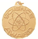 2" Diamond Cut Edge Medal with Ribbon - Science Award