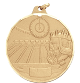 2" Diamond Cut Edge Medal with Ribbon - Swimming