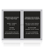 2 Door Letter Board with Satin Frame, 4'H x 5'W, Black - 2