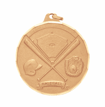 2 Inch Diamond Cut Edge Baseball Medal - Click to enlarge