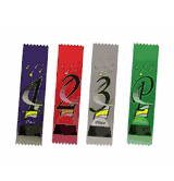 2" x 8" 1st - 3rd Place Award Ribbons (Pinked Top)