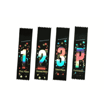 2" x 8" Celebration Line Place Ribbon Awards (Pinked Top) - Click to enlarge