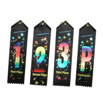 2" x 8" Celebration Line Place Ribbons (Card & String) - Click to enlarge