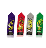 2" x 8" Colorful Place Ribbon Pack (Card & String Back, Blue, Red, White and Green)