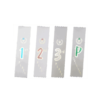 2" x 8" Crown Jewel Line Place & Participant Ribbons (Pinked) - Click to enlarge