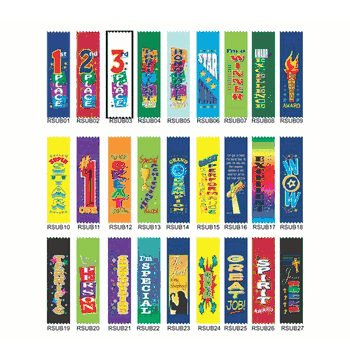 2" x 8" Full Color Ribbons (Pinked Top) - Click to enlarge